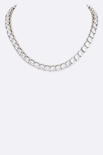 16 Cubic Zirconia Collar Necklace