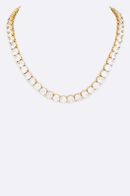 16 Cubic Zirconia Collar Necklace