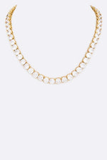 16 Cubic Zirconia Collar Necklace