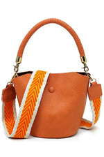 Fashion Bucket Crossbody Bag with Guitar Strap