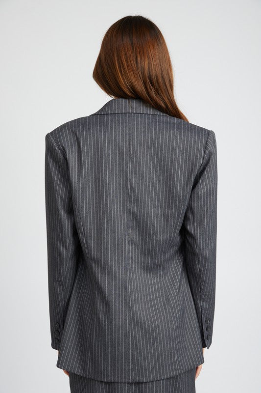 Women's Pin Striped Formal Blazer