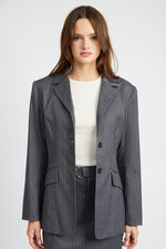 Women's Pin Striped Formal Blazer