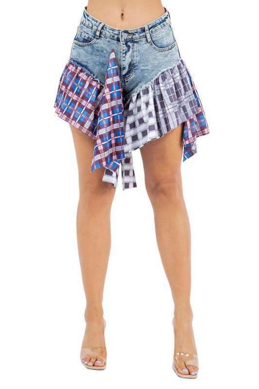 Women's Sexy Ruffled Denim Shorts