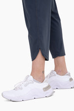 Women's Athleisure Joggers with Curved Notch Hem