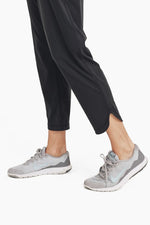 Women's Athleisure Joggers with Curved Notch Hem