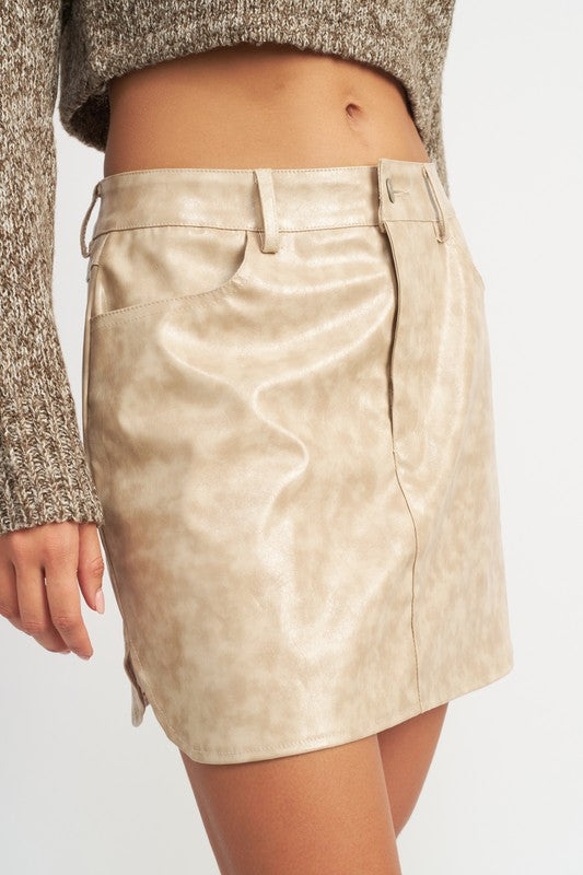 Women's Mini Skirt with Short Hem