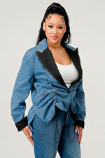 Athina Women's Cute Stylish Denim Blazer