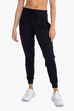 Women's Solid Pleated Front Joggers