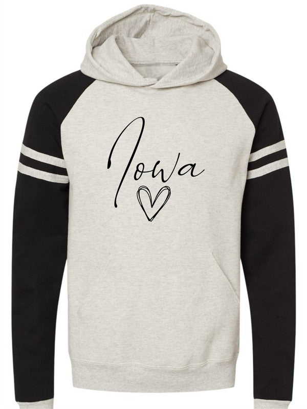 Cursive Iowa Heart Graphic Sweatshirt