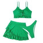 Women's 3 piece swimsuit and cover up set