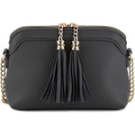 Tassel Small Crossbody Bag with Chain Strap