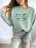 Women's She Is Strong Printed Bella Premium Sweatshirt