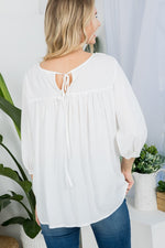 Women's Solid Pintuck Tunic Blouse Plus Size