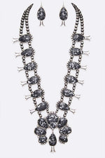 Squash Blossom Statement Western Necklace Set