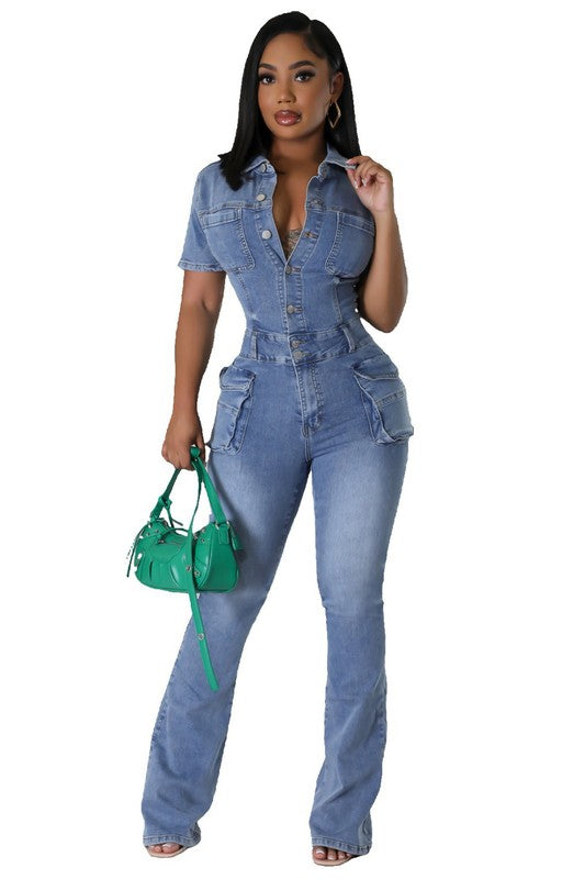 Women's Denim Sexy Jumpsuit