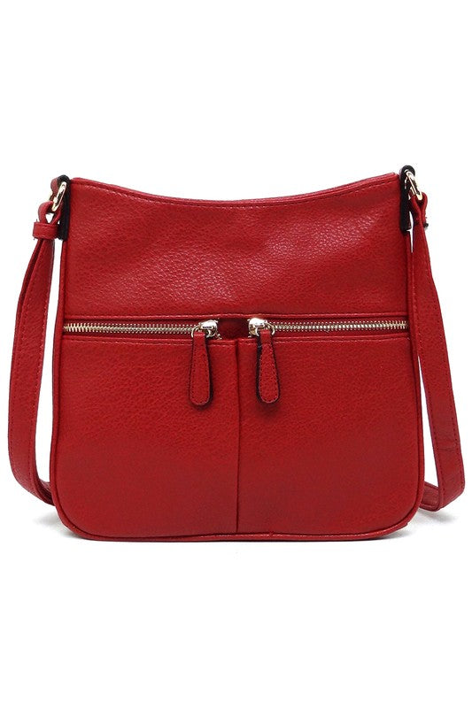 Front Zip Pocket Crossbody Bag