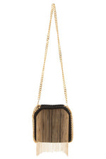 Metal Fringe Chain Crossbody Bag