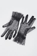 Polkadot Ruffle Lace Gloves