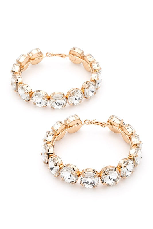 Oversize Crystal Iconic Hoop Earrings