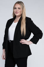 Plus Size Women's Shawl Lapel Blazer