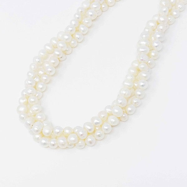 Three Strands Freshwater Pearl Necklace