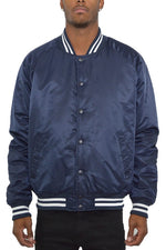 Weiv Polyester Solid Varsity Jacket