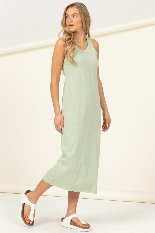 Women's Fun Day Sleeveless Shift Midi Dress