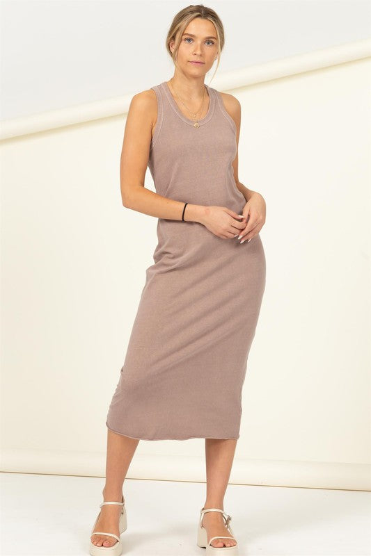 Women's Fun Day Sleeveless Shift Midi Dress