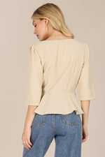 Women's 3/4 Sleeve front button blouse