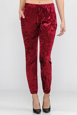 Women's Solid Ice Velvet Joggers Casual Pant