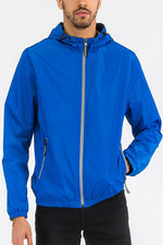 Solid Hooded Lightweight Windreaker Jacket