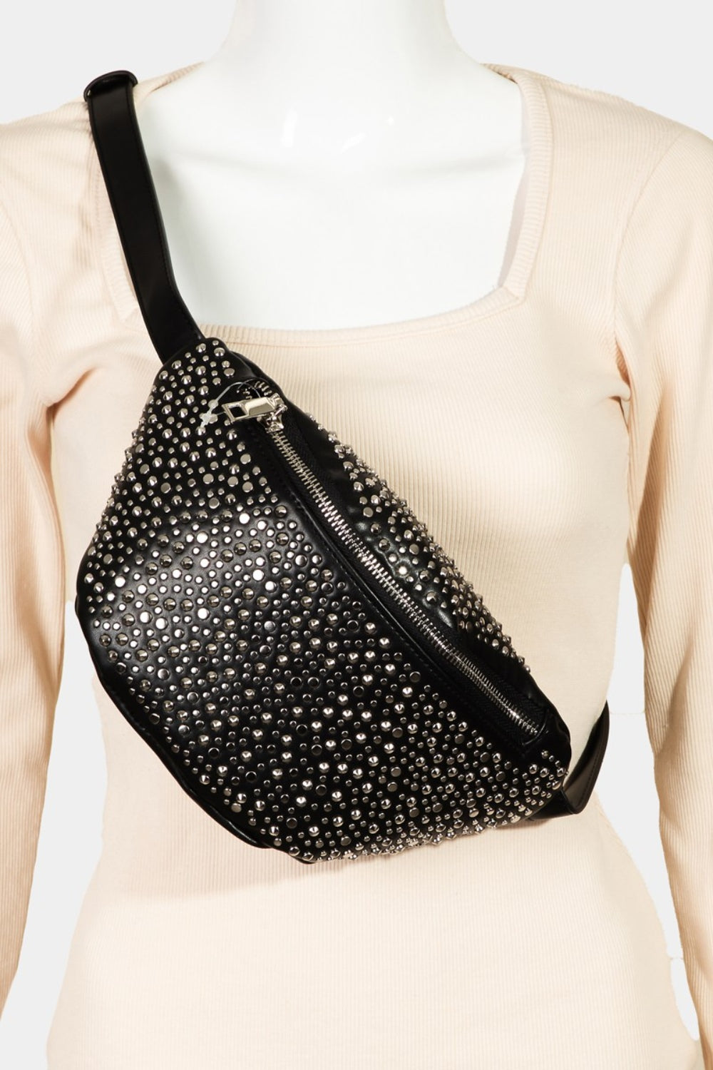 Women's Fame Studded Crossbody Bag