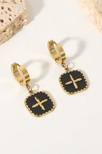 Women's Plus Sign Square Shape Drop Earrings