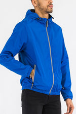 Solid Hooded Lightweight Windreaker Jacket