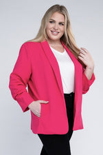 Plus Size Women's Shawl Lapel Blazer