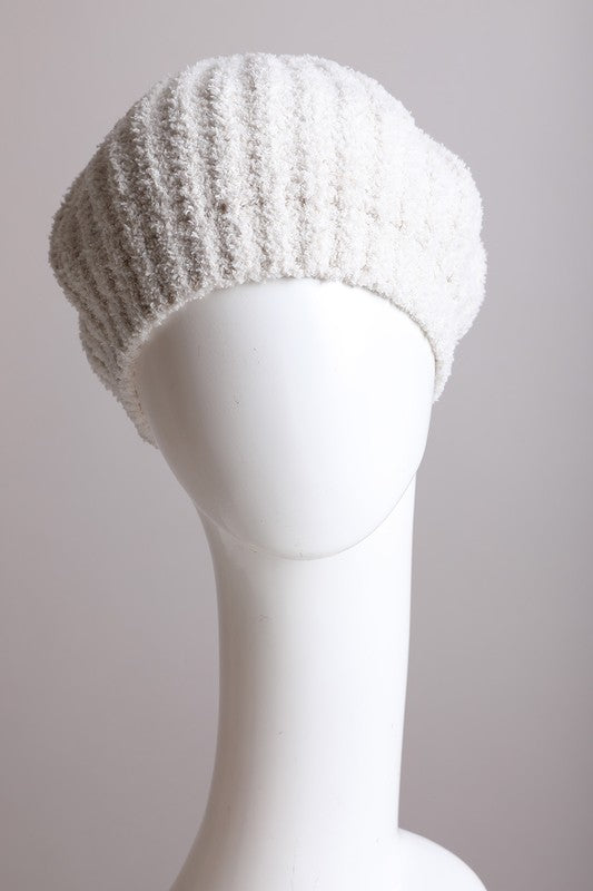 Women's Boucle Rib Knit Beret