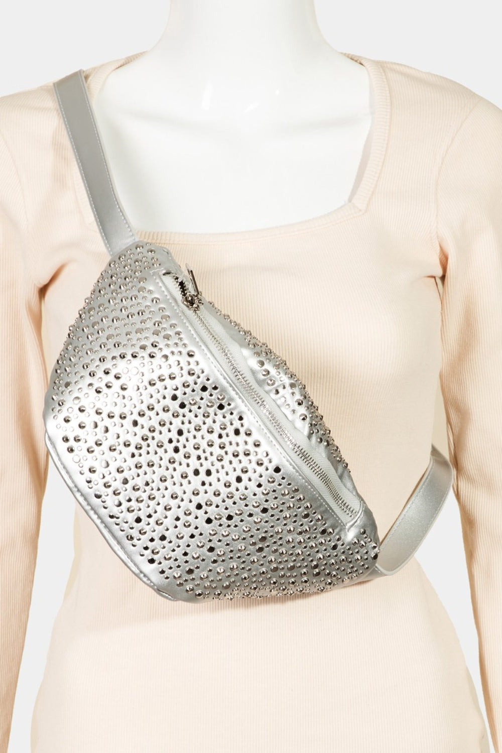 Women's Fame Studded Crossbody Bag