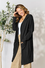 Basic Bae Women's Full Size Hooded Sweater Cardigan