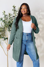 Basic Bae Women's Full Size Hooded Sweater Cardigan