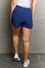 Ninexis Reach My Goals Zipper Pocket Detail Active Shorts Navy