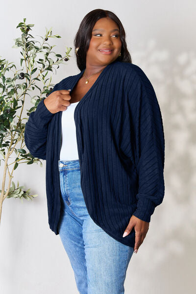 Basic Bae Full Size Ribbed Cocoon Cardigan