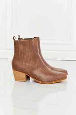 MMShoes Love the Journey Stacked Heel Chelsea Boot in Chestnut