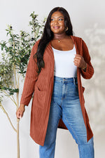 Basic Bae Women's Full Size Hooded Sweater Cardigan