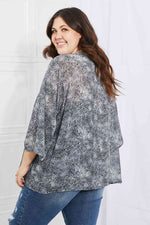 Melody Full Size Snake Print Chiffon Kimono